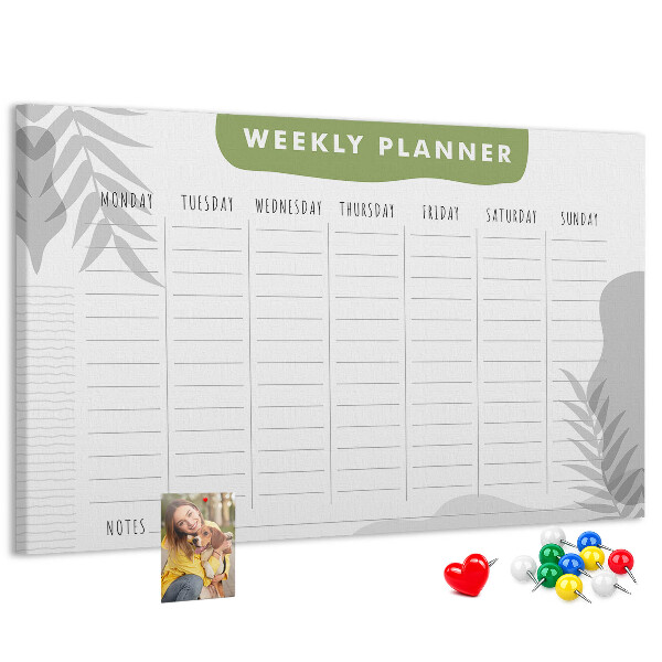 Cork board Weekly plan