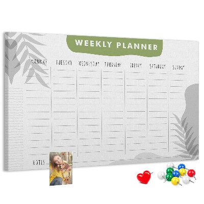 Cork board Weekly plan