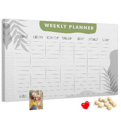 Cork board Weekly plan