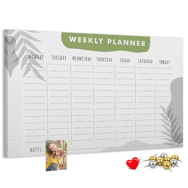 Cork board Weekly plan