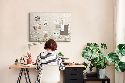 Cork memo board Blooming flowers