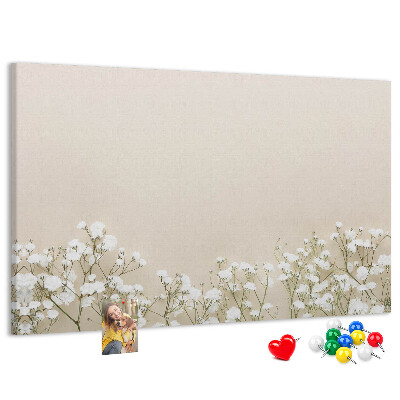 Cork memo board Blooming flowers