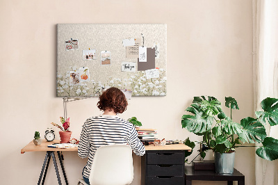 Cork memo board Blooming flowers