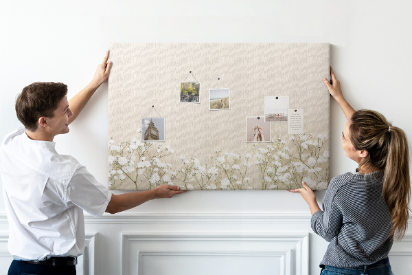 Cork memo board Blooming flowers