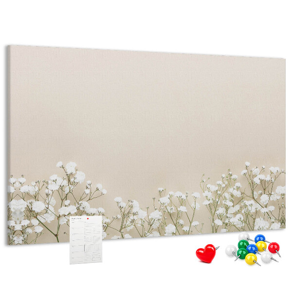 Cork memo board Blooming flowers