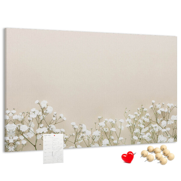 Cork memo board Blooming flowers