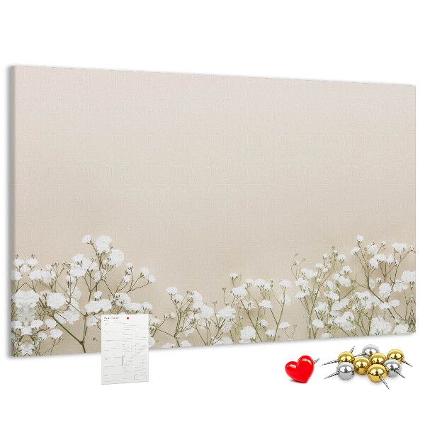 Cork memo board Blooming flowers
