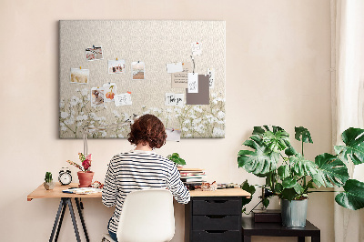 Cork memo board Blooming flowers