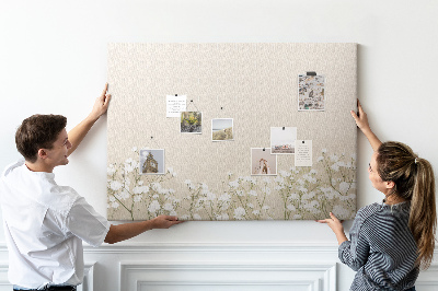Cork memo board Blooming flowers