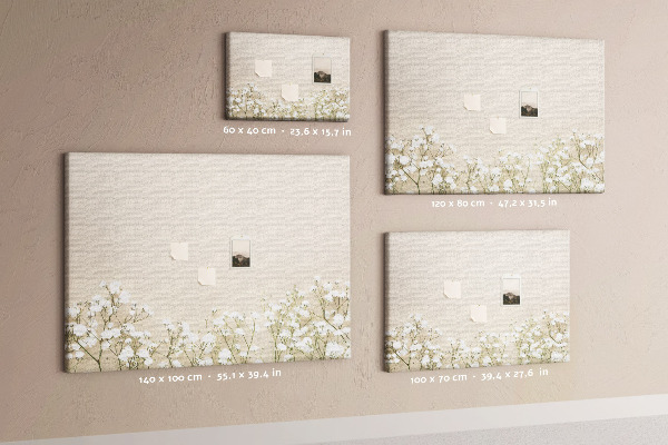 Cork memo board Blooming flowers