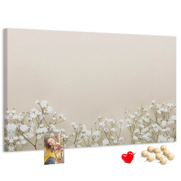 Cork memo board Blooming flowers