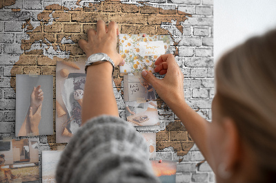 Cork display board Brick world map