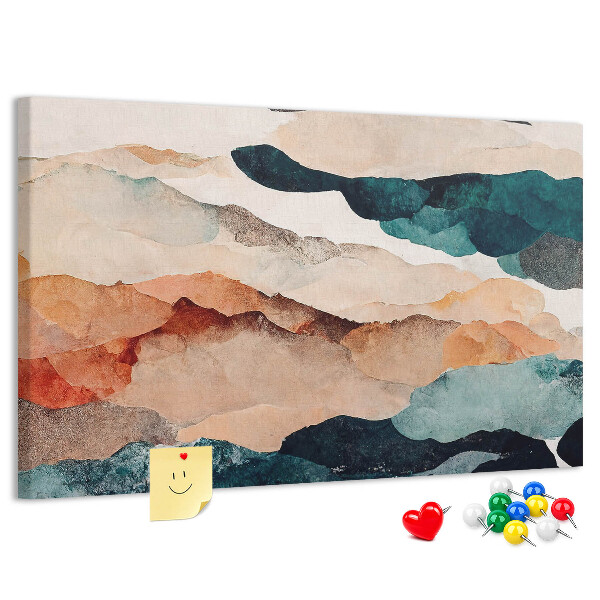 Cork memo board Landscape abstraction