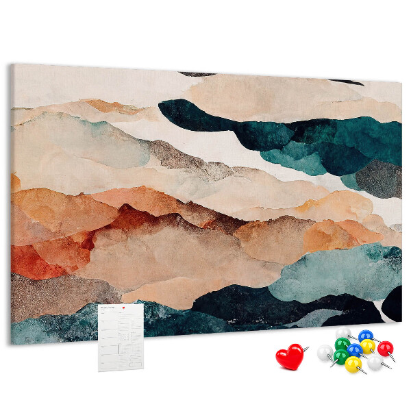 Cork memo board Landscape abstraction
