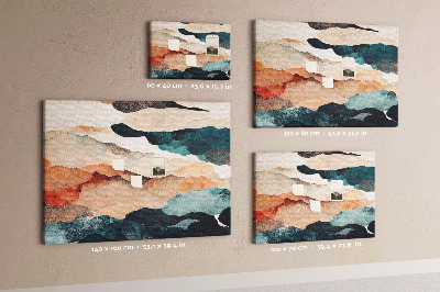 Cork memo board Landscape abstraction