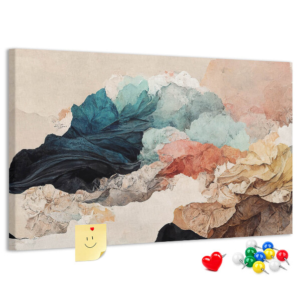 Cork board Landscape abstraction