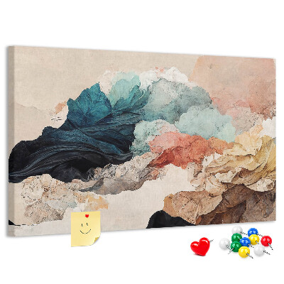 Cork board Landscape abstraction