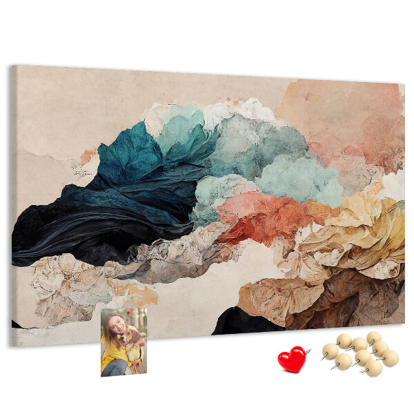 Cork board Landscape abstraction