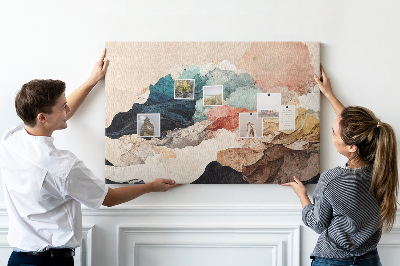 Cork board Landscape abstraction