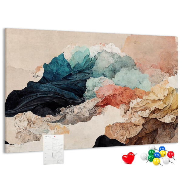 Cork board Landscape abstraction