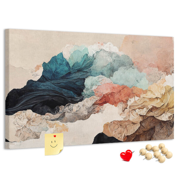 Cork board Landscape abstraction