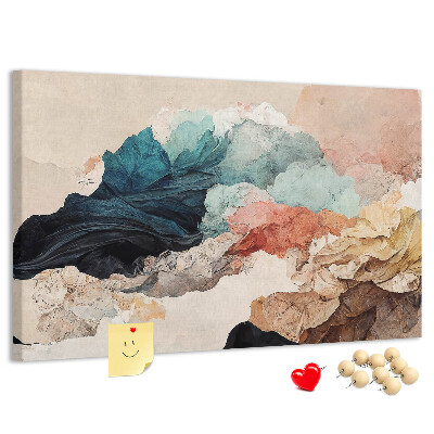 Cork board Landscape abstraction