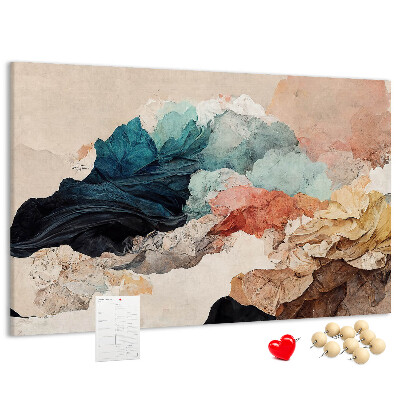 Cork board Landscape abstraction