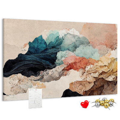 Cork board Landscape abstraction