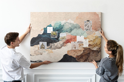 Cork board Landscape abstraction