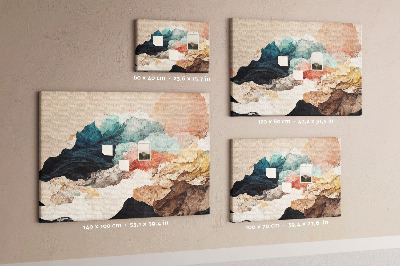 Cork board Landscape abstraction