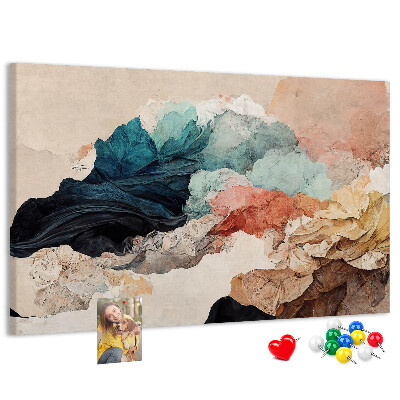 Cork board Landscape abstraction