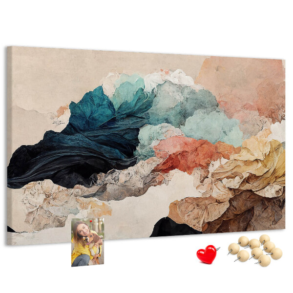 Cork board Landscape abstraction