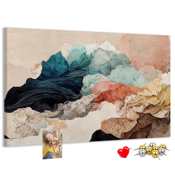 Cork board Landscape abstraction