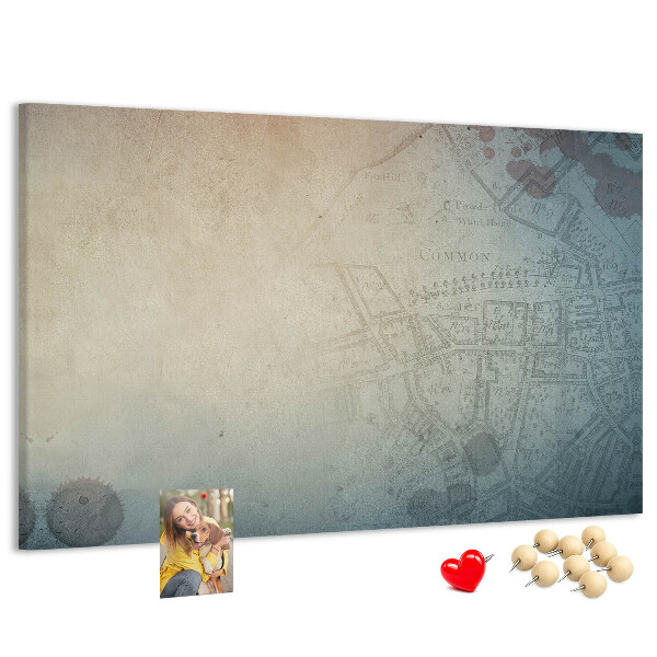 Cork display board Vintage crime theme