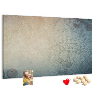Cork display board Vintage crime theme