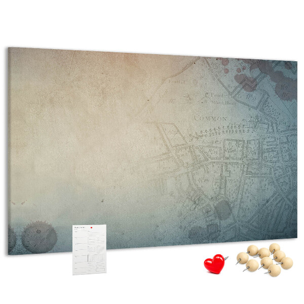 Cork display board Vintage crime theme