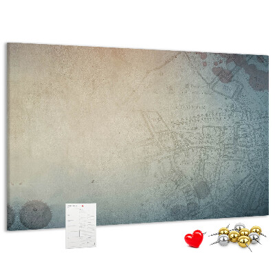 Cork display board Vintage crime theme