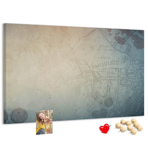 Cork display board Vintage crime theme
