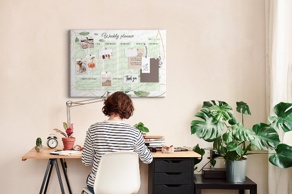 Cork board Leafy weekly planner