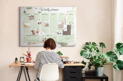 Cork board Leafy weekly planner