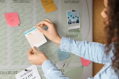 Cork board Leafy weekly planner