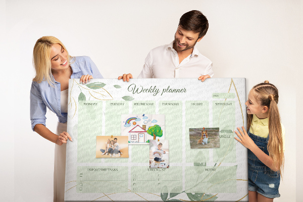 Cork board Leafy weekly planner