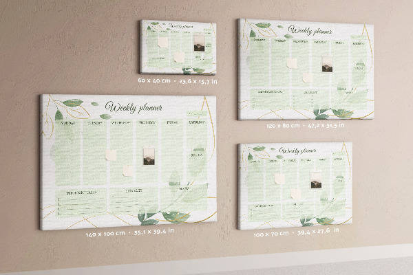 Cork board Leafy weekly planner