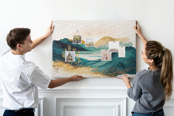 Cork display board Mountain landscape