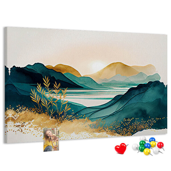 Cork display board Mountain landscape