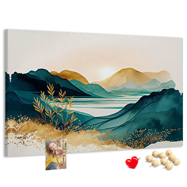 Cork display board Mountain landscape