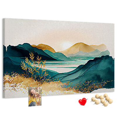 Cork display board Mountain landscape