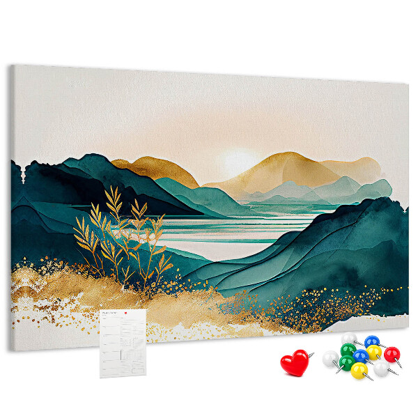 Cork display board Mountain landscape
