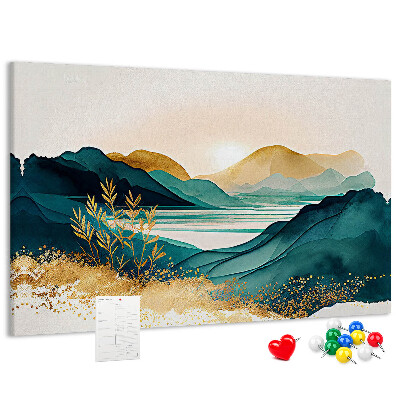 Cork display board Mountain landscape