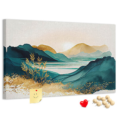Cork display board Mountain landscape